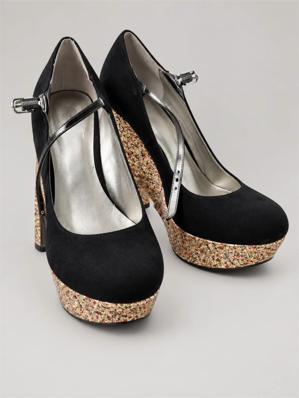 Gently Used Sparkly Guess Wedges